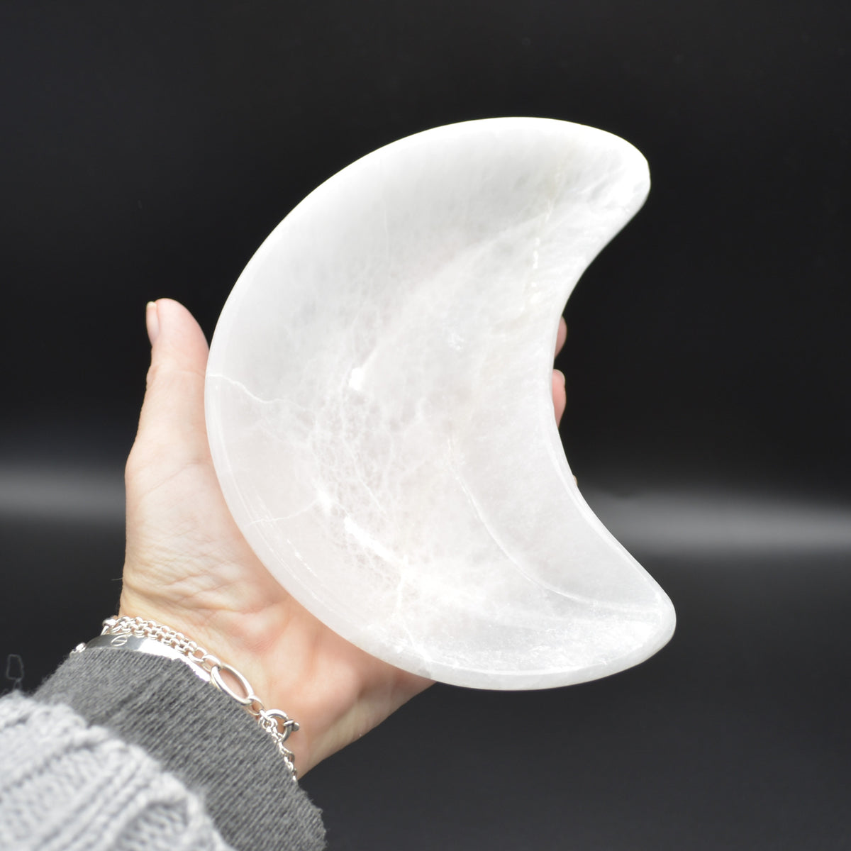Selenite Moon Charging Bowl - 14.5cm - 1 Count