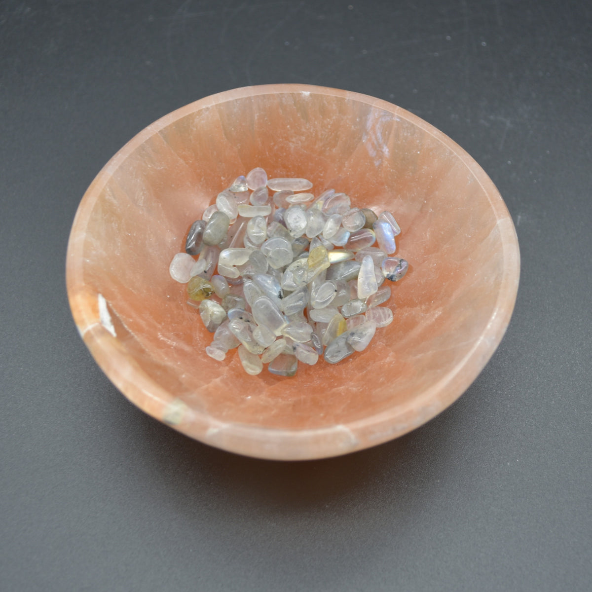 Orange Selenite Round Charging Bowl - 10cm - 1 Count