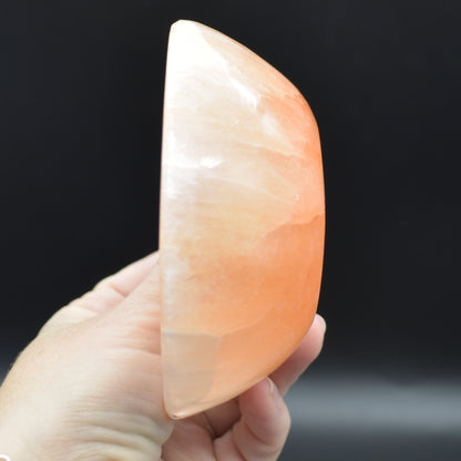 Orange Selenite Round Charging Bowl - 10cm - 1 Count