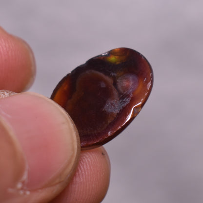 Mexican Polished Fire Agate Freeform Cabochon - 5.4ct - #02