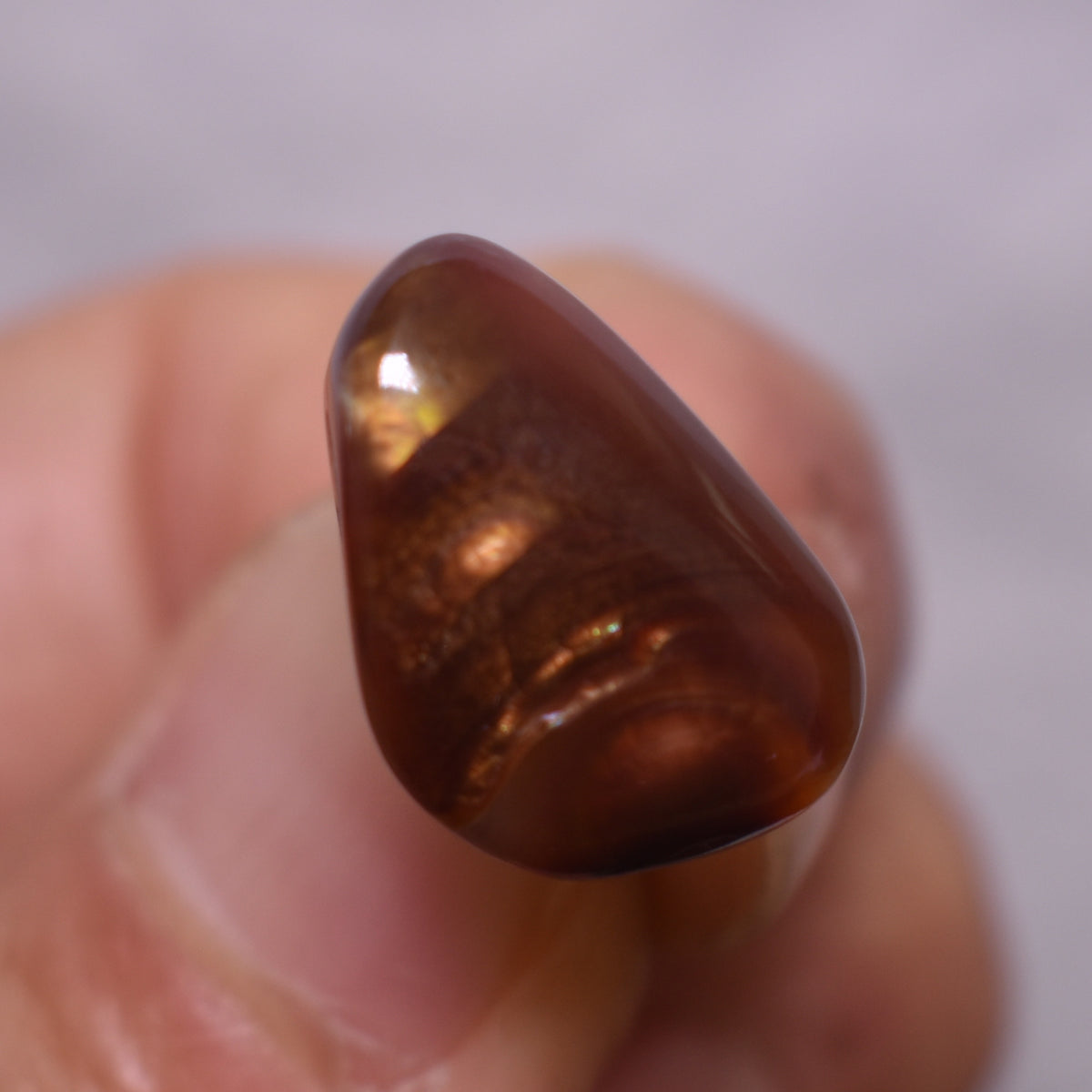 Mexican Polished Fire Agate Freeform Cabochon - 10.7ct - #03