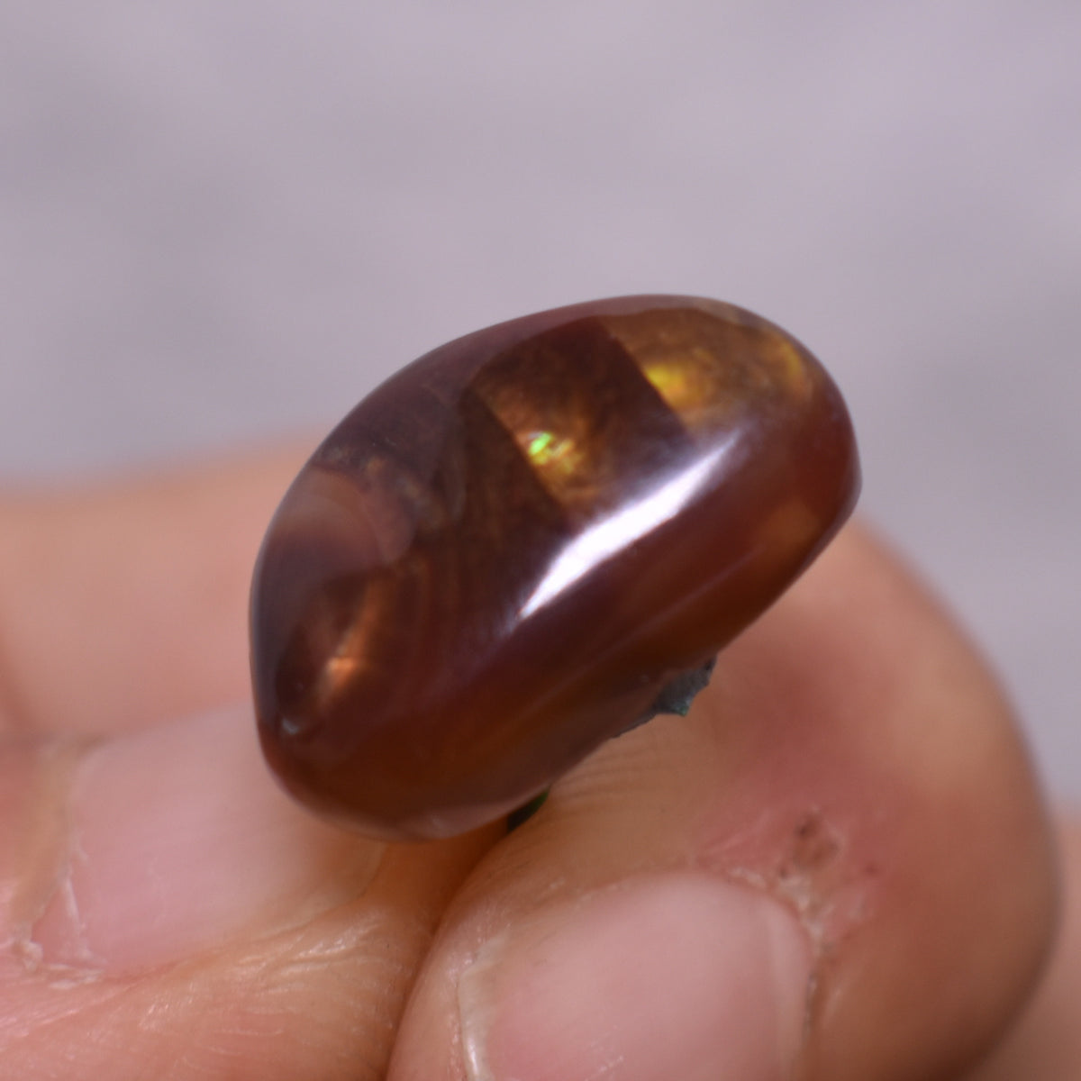 Mexican Polished Fire Agate Freeform Cabochon - 10.7ct - #03