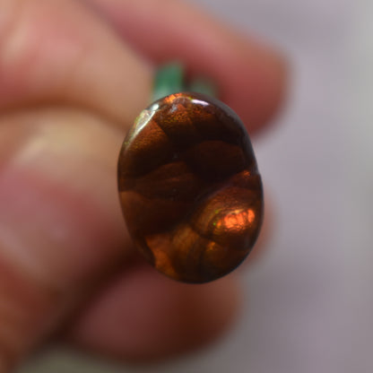 Mexican Polished Fire Agate Freeform Cabochon - 5.9ct - #07