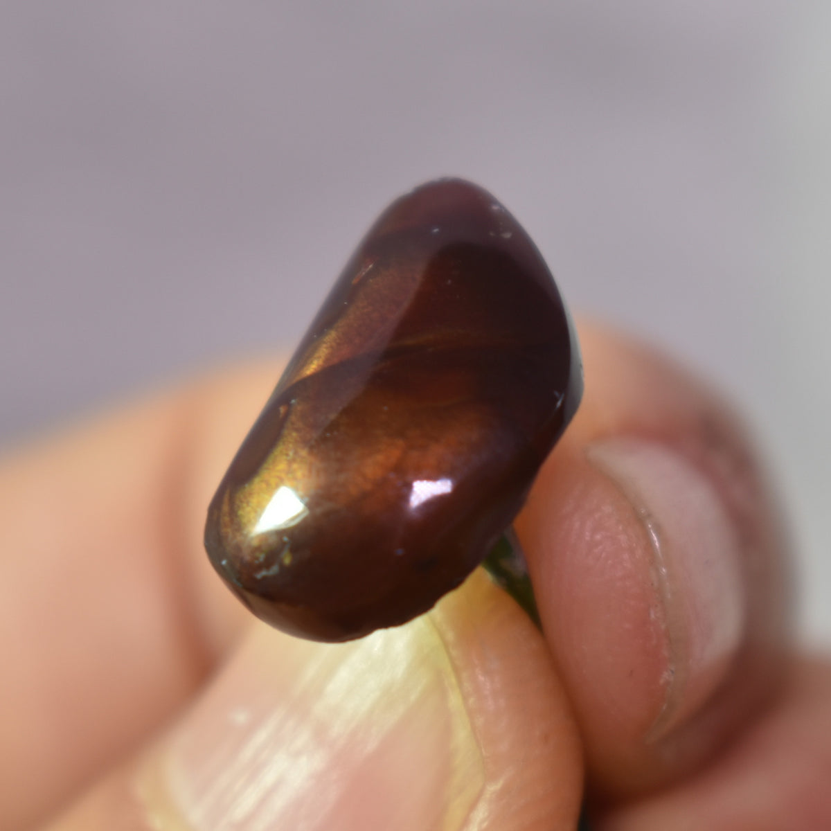 Mexican Polished Fire Agate Freeform Cabochon - 7ct - #09