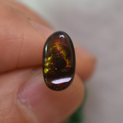 Mexican Polished Fire Agate Freeform Cabochon - 3ct - #12