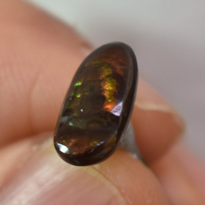 Mexican Polished Fire Agate Freeform Cabochon - 3ct - #12