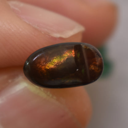 Mexican Polished Fire Agate Freeform Cabochon - 3ct - #12