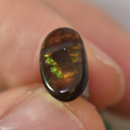 Mexican Polished Fire Agate Freeform Cabochon - 3ct - #12