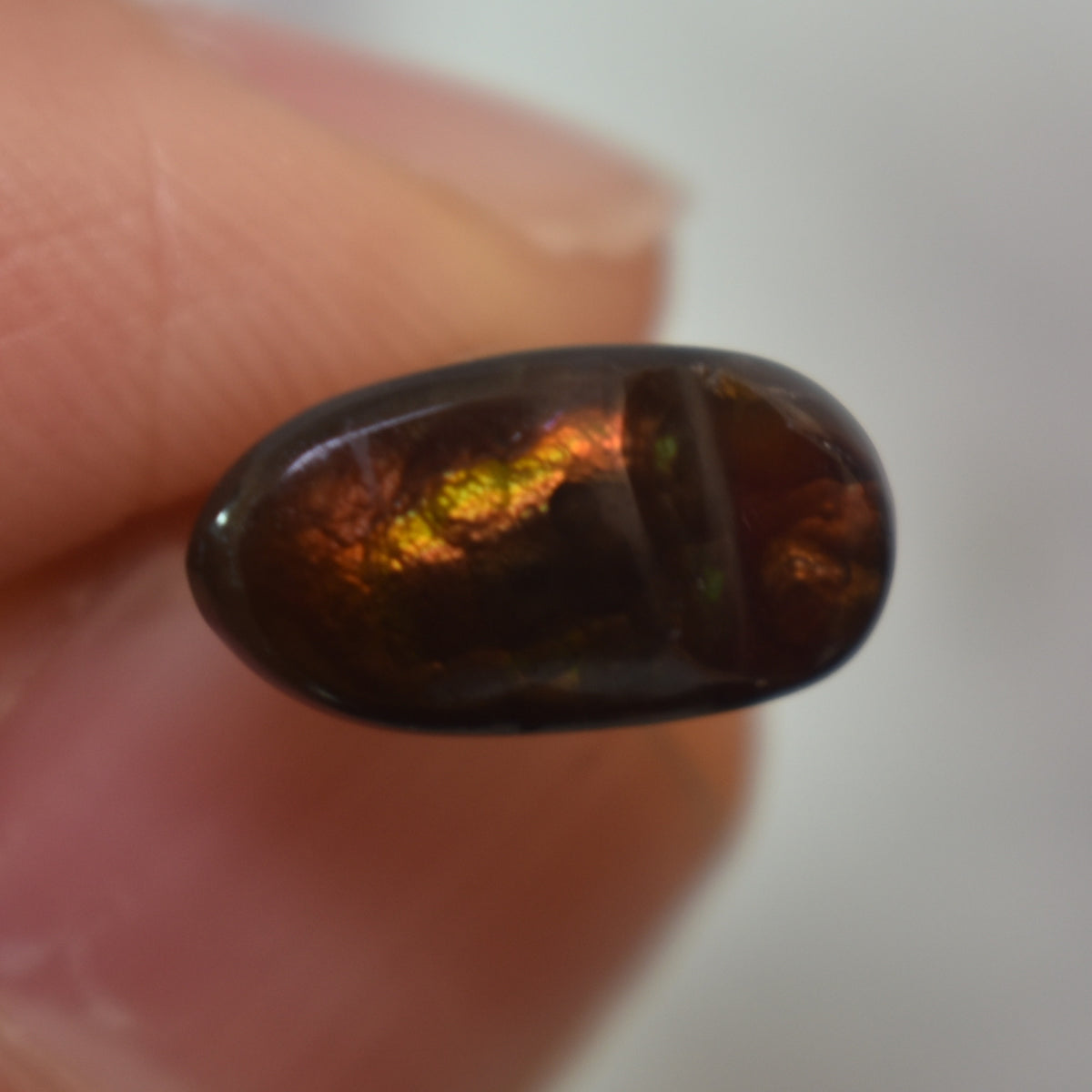 Mexican Polished Fire Agate Freeform Cabochon - 3ct - #12