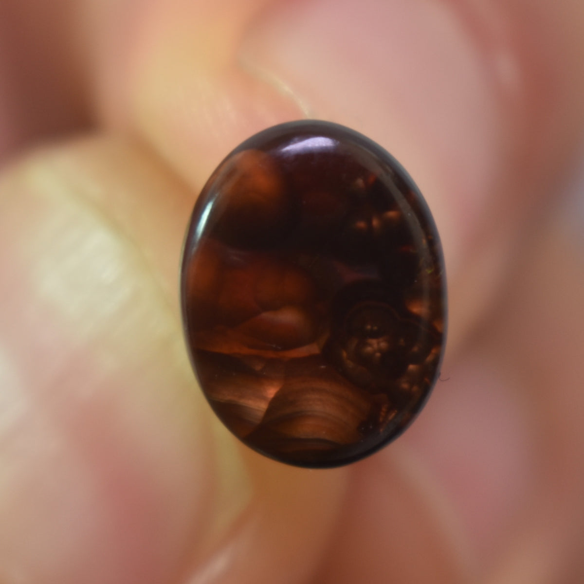 Mexican Polished Fire Agate Freeform Cabochon - 2.9ct - #13