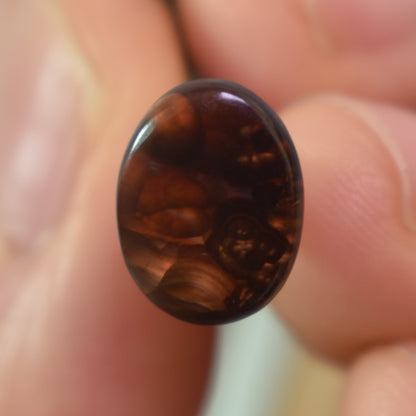 Mexican Polished Fire Agate Freeform Cabochon - 2.9ct - #13