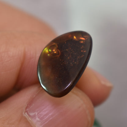 Mexican Polished Fire Agate Freeform Cabochon - 6.3ct - #15