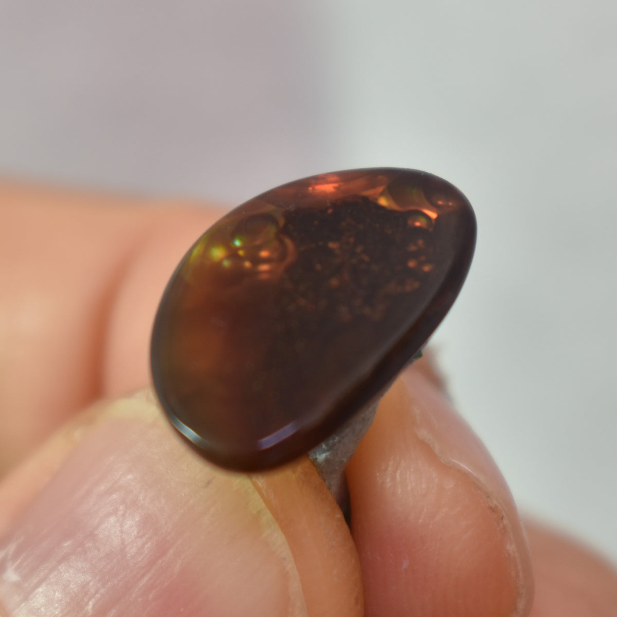 Mexican Polished Fire Agate Freeform Cabochon - 6.3ct - #15