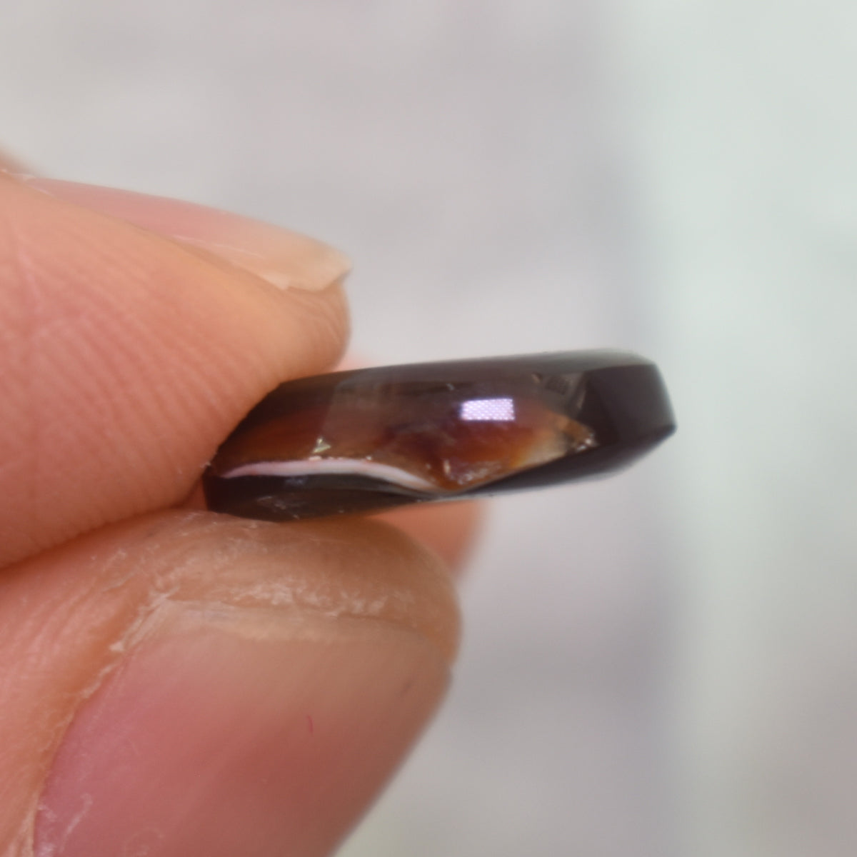 Mexican Polished Fire Agate Freeform Cabochon - 5.6ct - #16