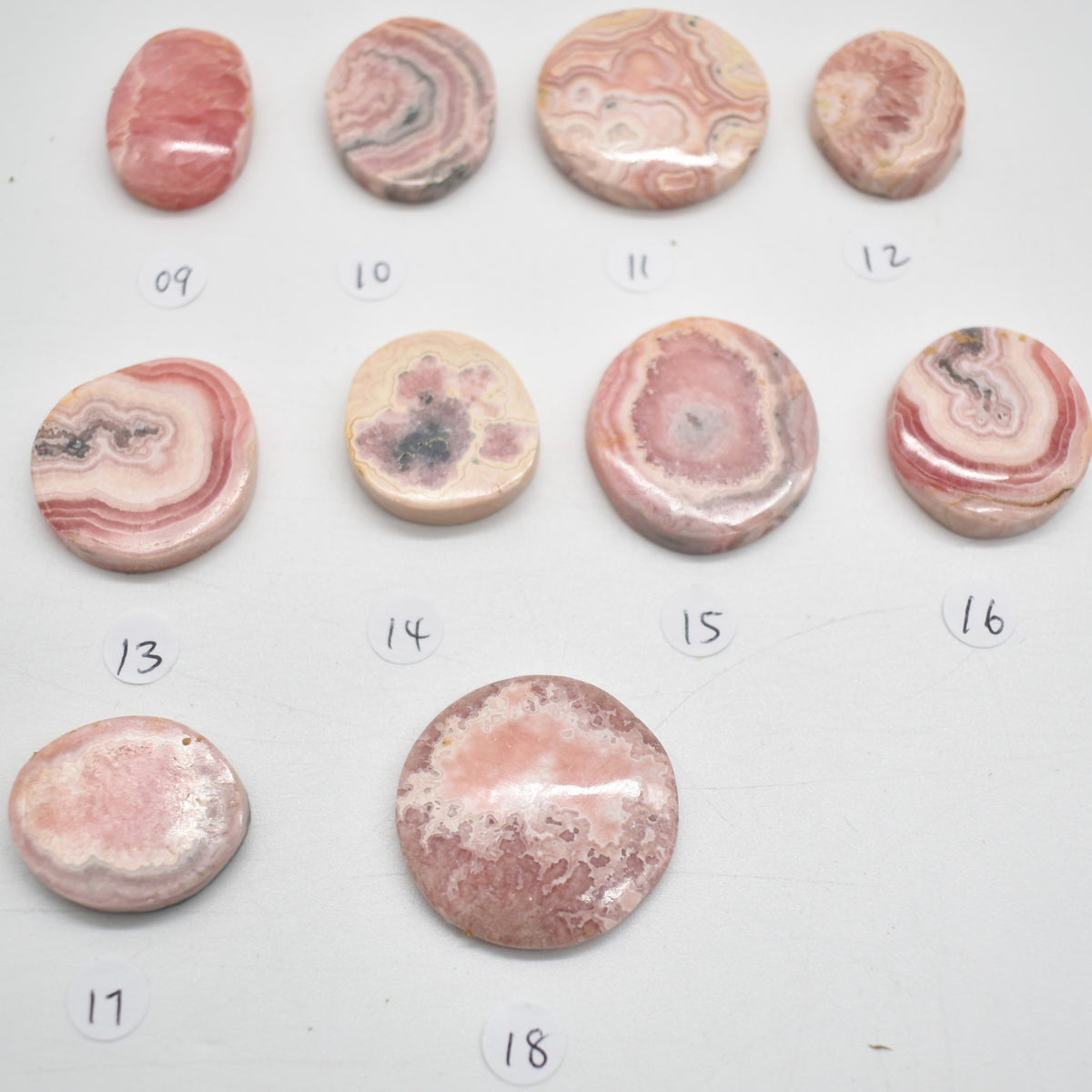 Rhodochrosite Cabochons from Argentina - Lot 1 - 18 options