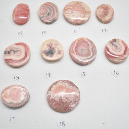 Rhodochrosite Cabochons from Argentina - Lot 1 - 18 options