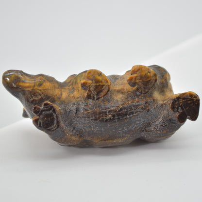 Tiger Eye Gemstone Carving - Rhino - 10.5cm - #01