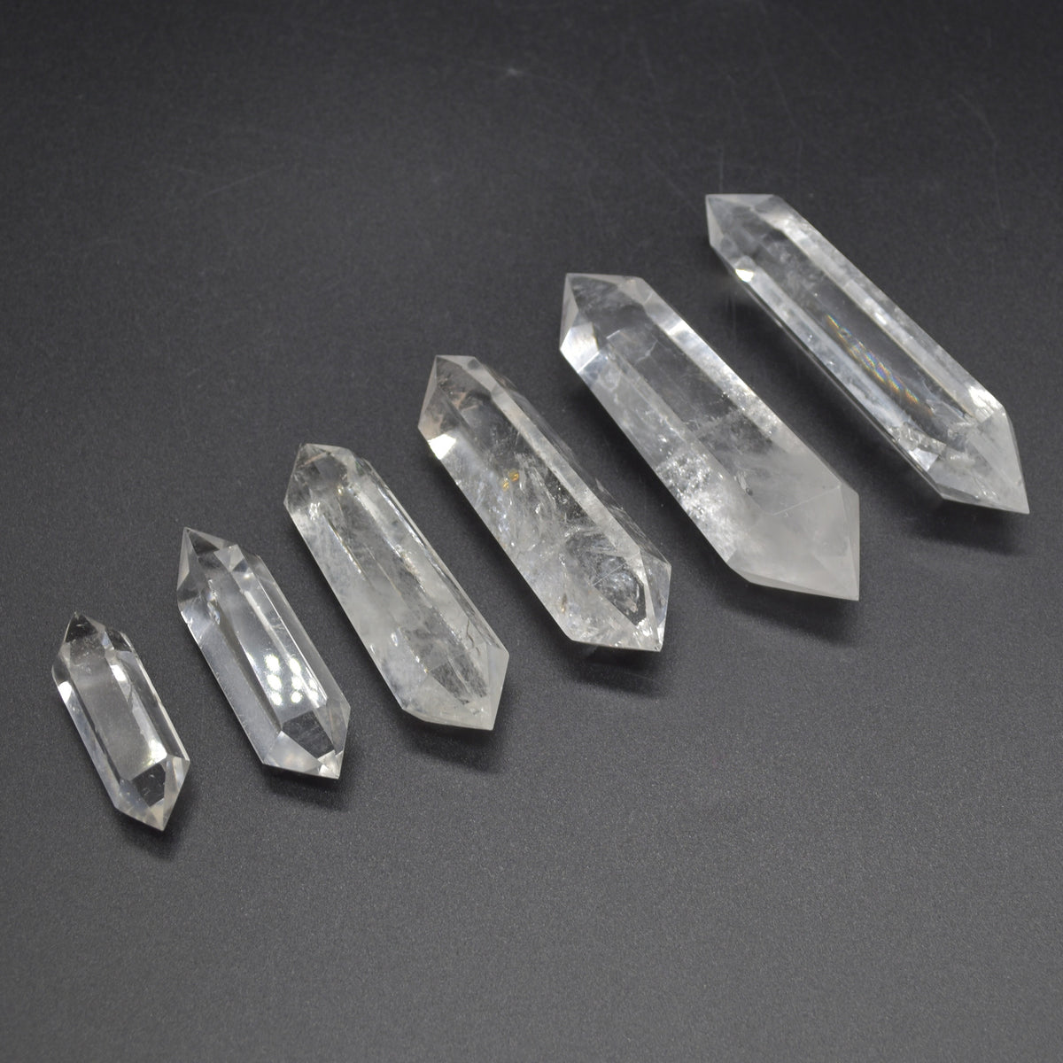Clear Quartz Double Terminated Crystal Point / Tower / Wand - 1 Count - 6 Sizes