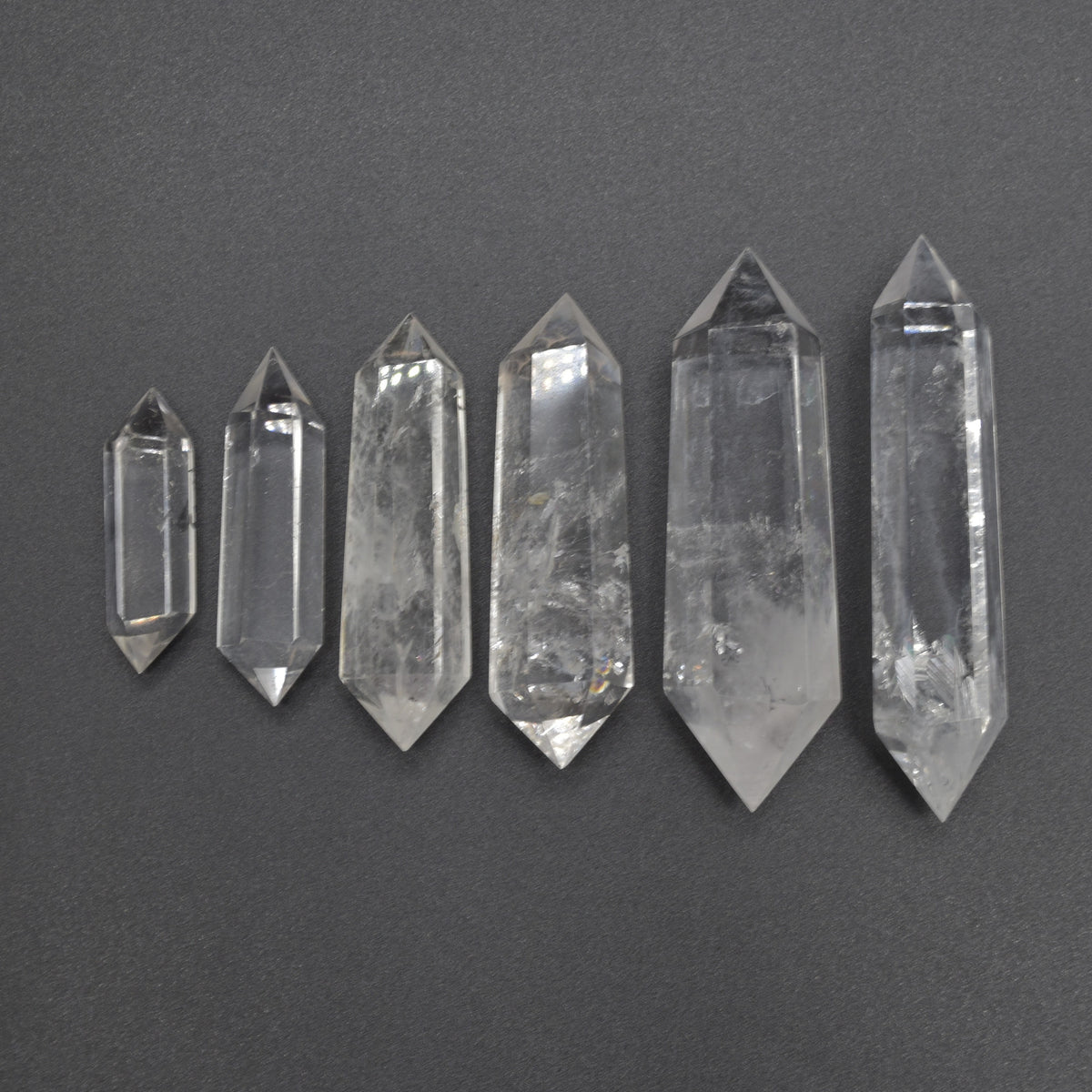 Clear Quartz Double Terminated Crystal Point / Tower / Wand - 1 Count - 6 Sizes