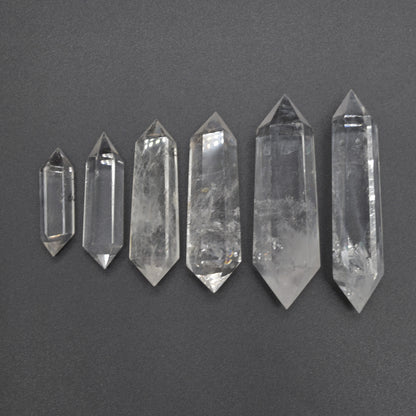 Clear Quartz Double Terminated Crystal Point / Tower / Wand - 1 Count - 6 Sizes