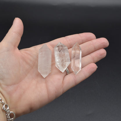 Clear Quartz Double Terminated Crystal Point / Tower / Wand - 1 Count - 6 Sizes