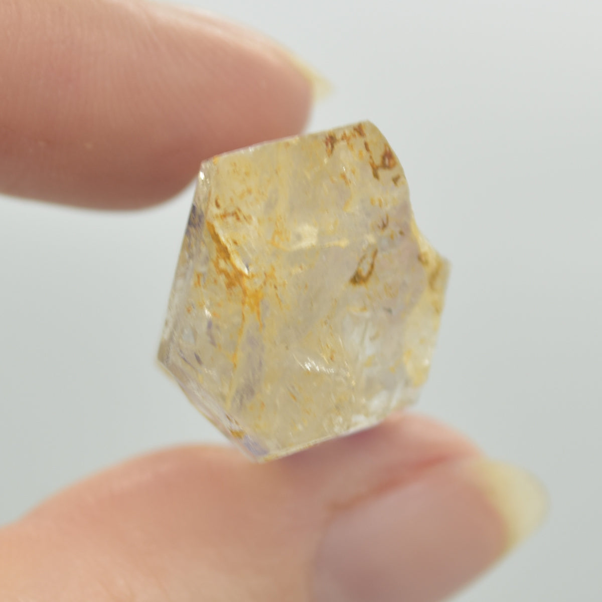 Fluid Inclusion / Enhydro Raw Quartz Point - 14 grams - 1 Count
