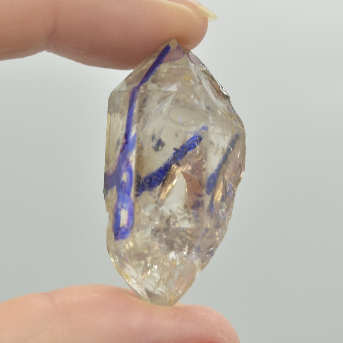Fluid Inclusion / Enhydro Raw Quartz Point - 15.5 grams - 1 Count