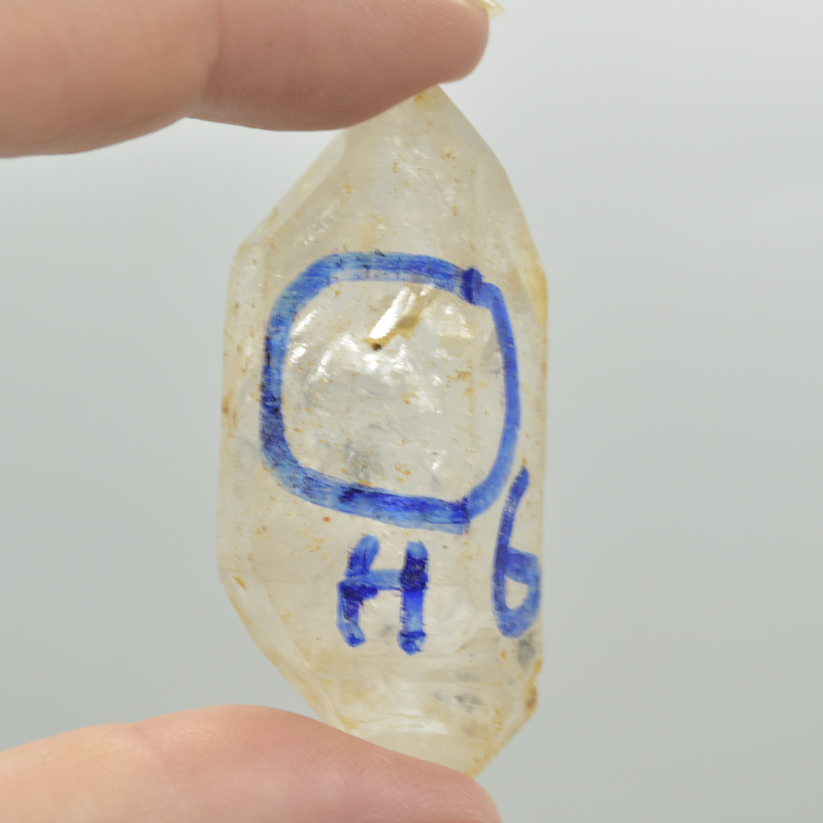 Fluid Inclusion / Enhydro Raw Quartz Point - 29 grams - 1 Count