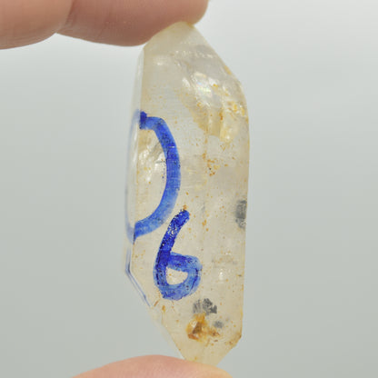 Fluid Inclusion / Enhydro Raw Quartz Point - 29 grams - 1 Count