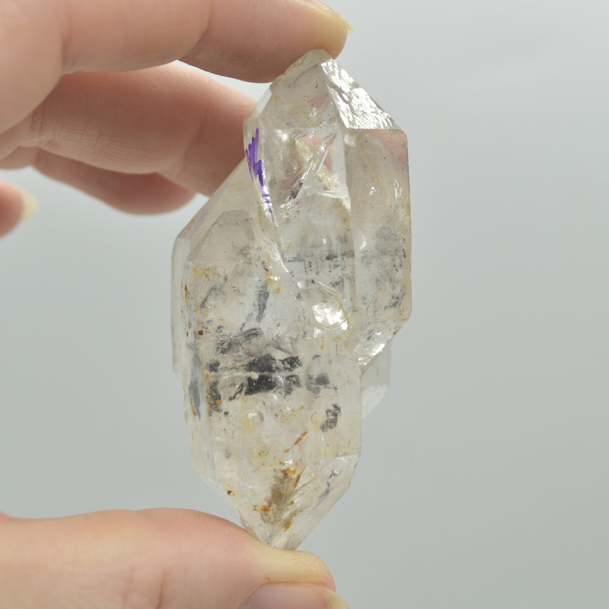 Fluid Inclusion / Enhydro Raw Quartz Point - 75 grams - 1 Count
