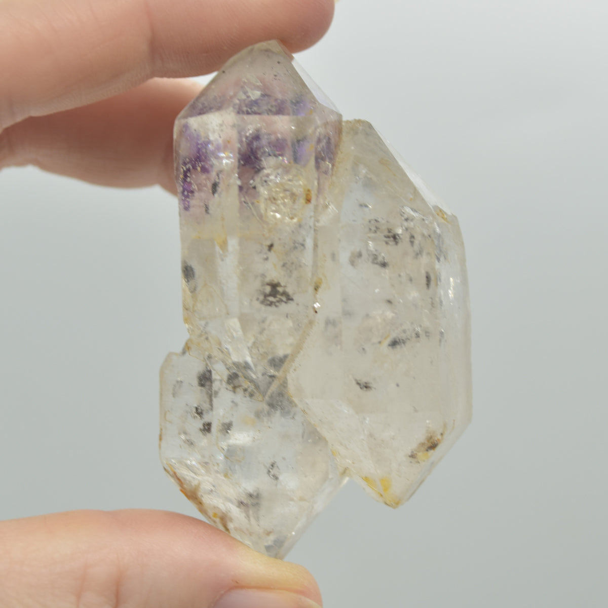 Fluid Inclusion / Enhydro Raw Quartz Point - 75 grams - 1 Count
