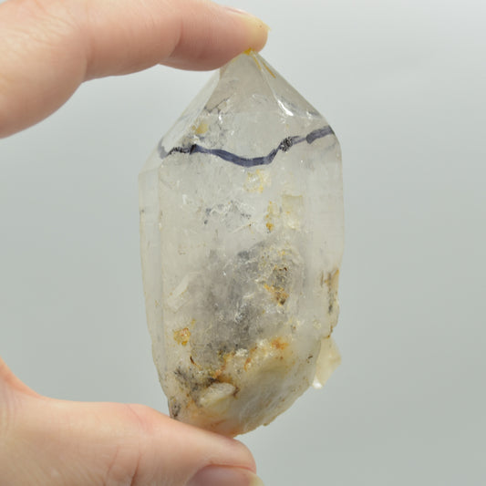Fluid Inclusion / Enhydro Raw Quartz Point - 108 grams - 1 Count