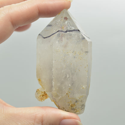Fluid Inclusion / Enhydro Raw Quartz Point - 108 grams - 1 Count
