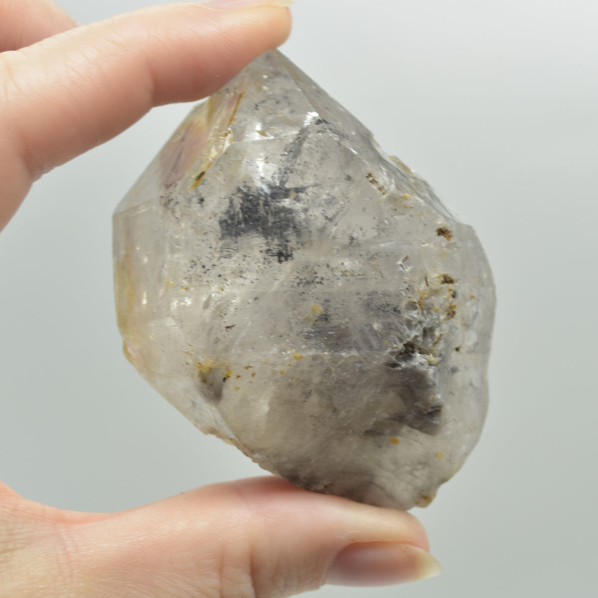 Fluid Inclusion / Enhydro Raw Quartz Point - 132 grams - 1 Count