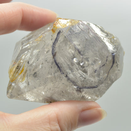 Fluid Inclusion / Enhydro Raw Quartz Point - 132 grams - 1 Count