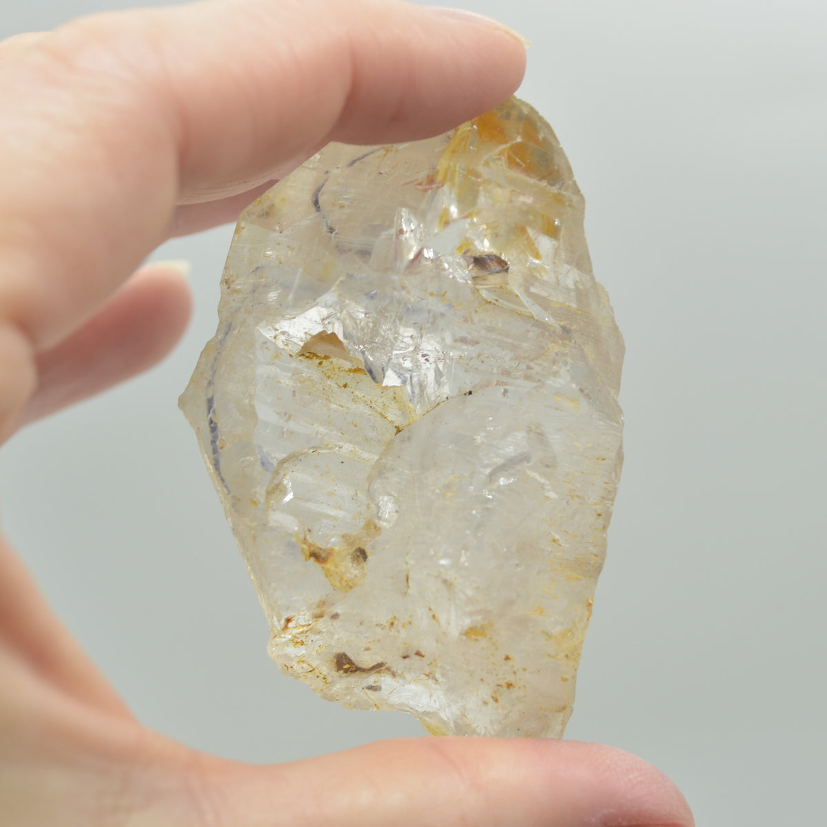 Fluid Inclusion / Enhydro Raw Quartz Point - 57 grams - 1 Count