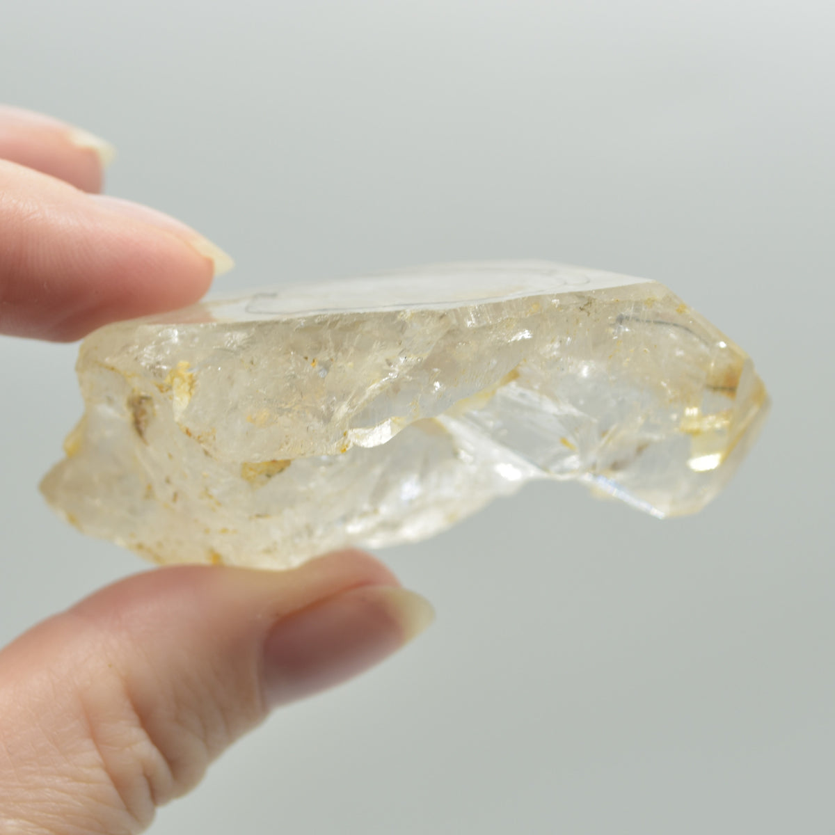 Fluid Inclusion / Enhydro Raw Quartz Point - 57 grams - 1 Count