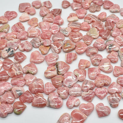 Rhodochrosite Crystal Heart from Argentina - 2cm - 2.5cm - 1, 3, 5 or 10 Count