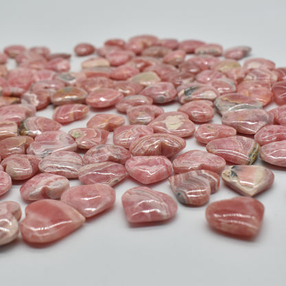 Rhodochrosite Crystal Heart from Argentina - 2cm - 2.5cm - 1, 3, 5 or 10 Count
