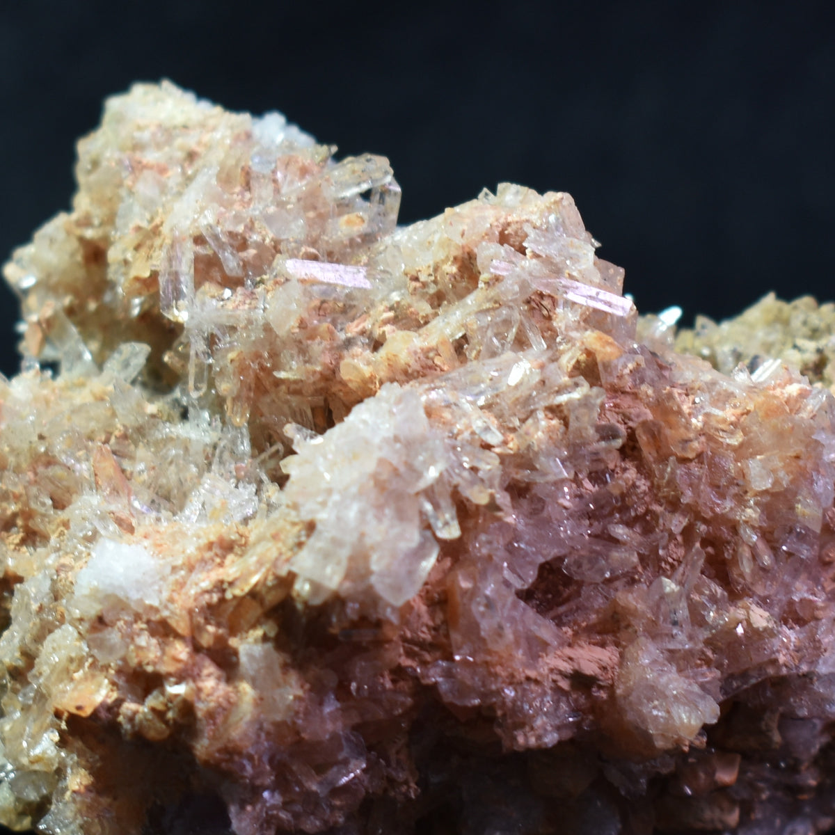 Large Creedite Crystal Cluster Specimen with Fluorite from Navidad Mine, Durango Mexico - 179 grams #34