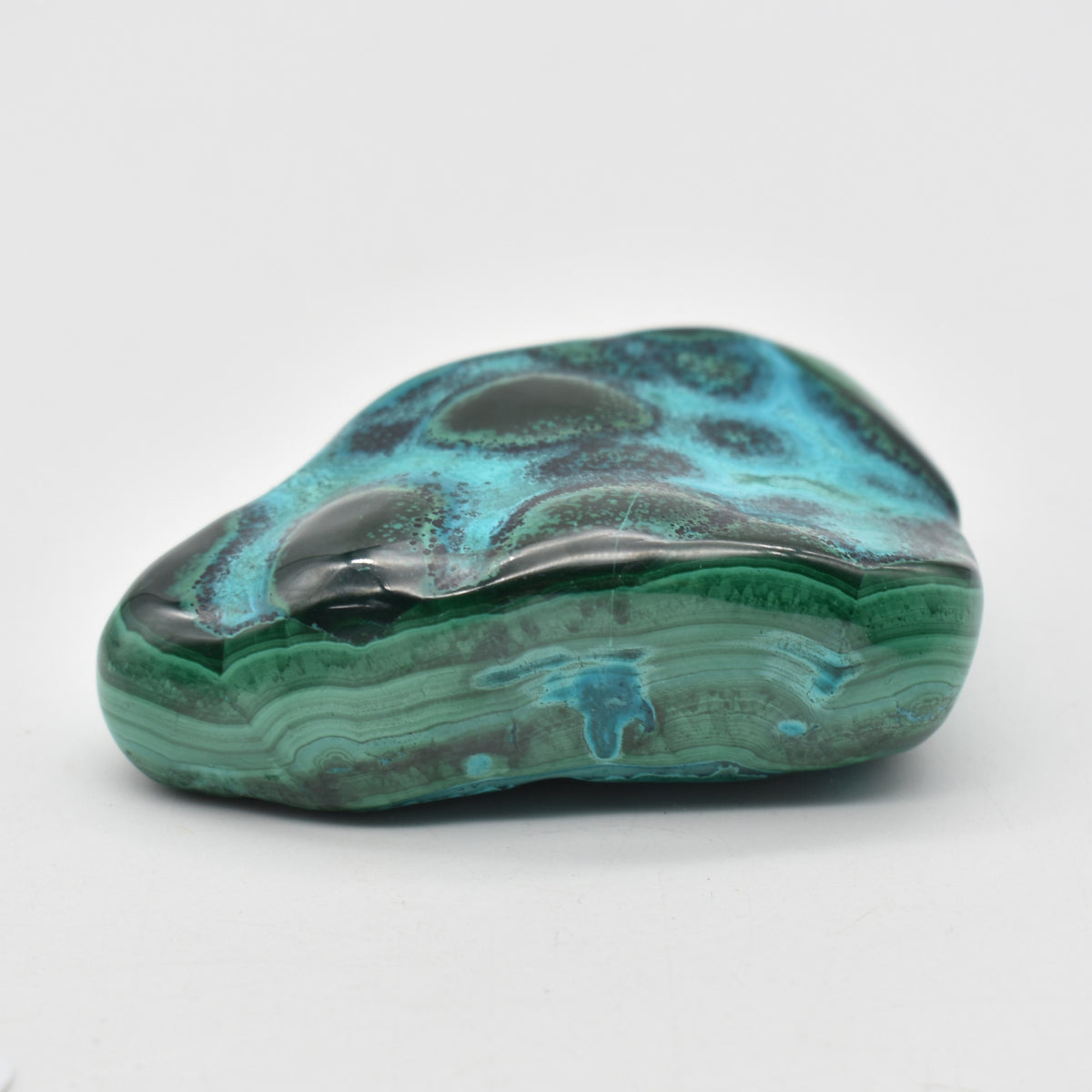 Malacolla Malachite Chrysocolla Polished Crystal Freeform from Congo - 194 grams - 1 Count - #03