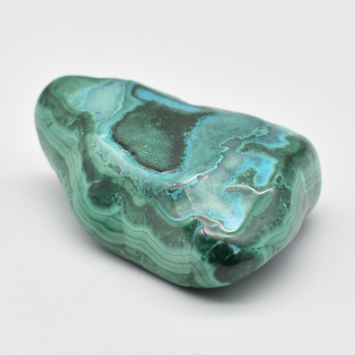 Malacolla Malachite Chrysocolla Polished Crystal Freeform from Congo - 194 grams - 1 Count - #03