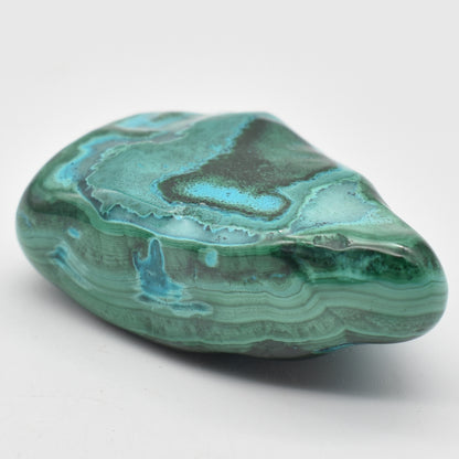 Malacolla Malachite Chrysocolla Polished Crystal Freeform from Congo - 194 grams - 1 Count - #03
