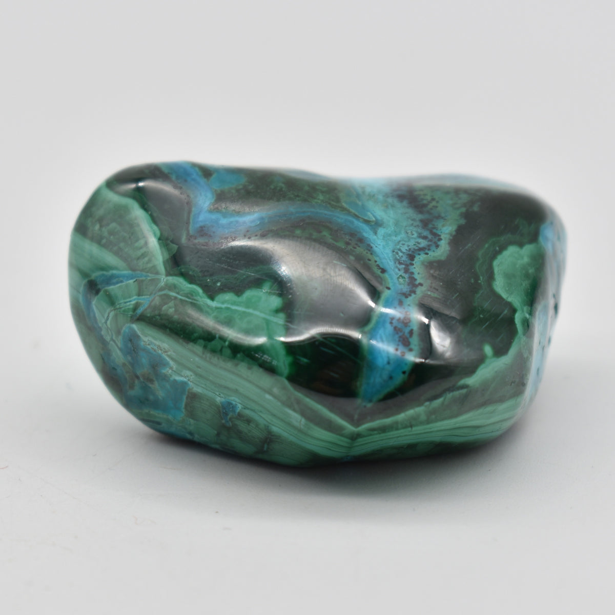 Malacolla Malachite Chrysocolla Polished Crystal Freeform from Congo - 100 grams - 1 Count - #07