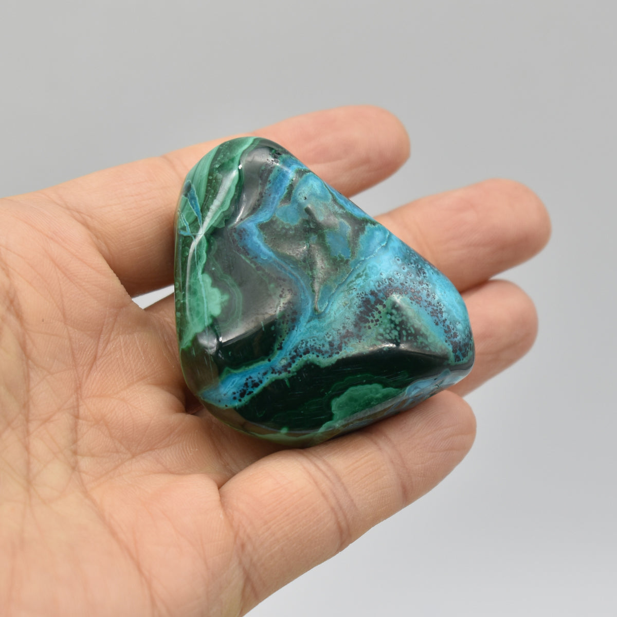 Malacolla Malachite Chrysocolla Polished Crystal Freeform from Congo - 100 grams - 1 Count - #07