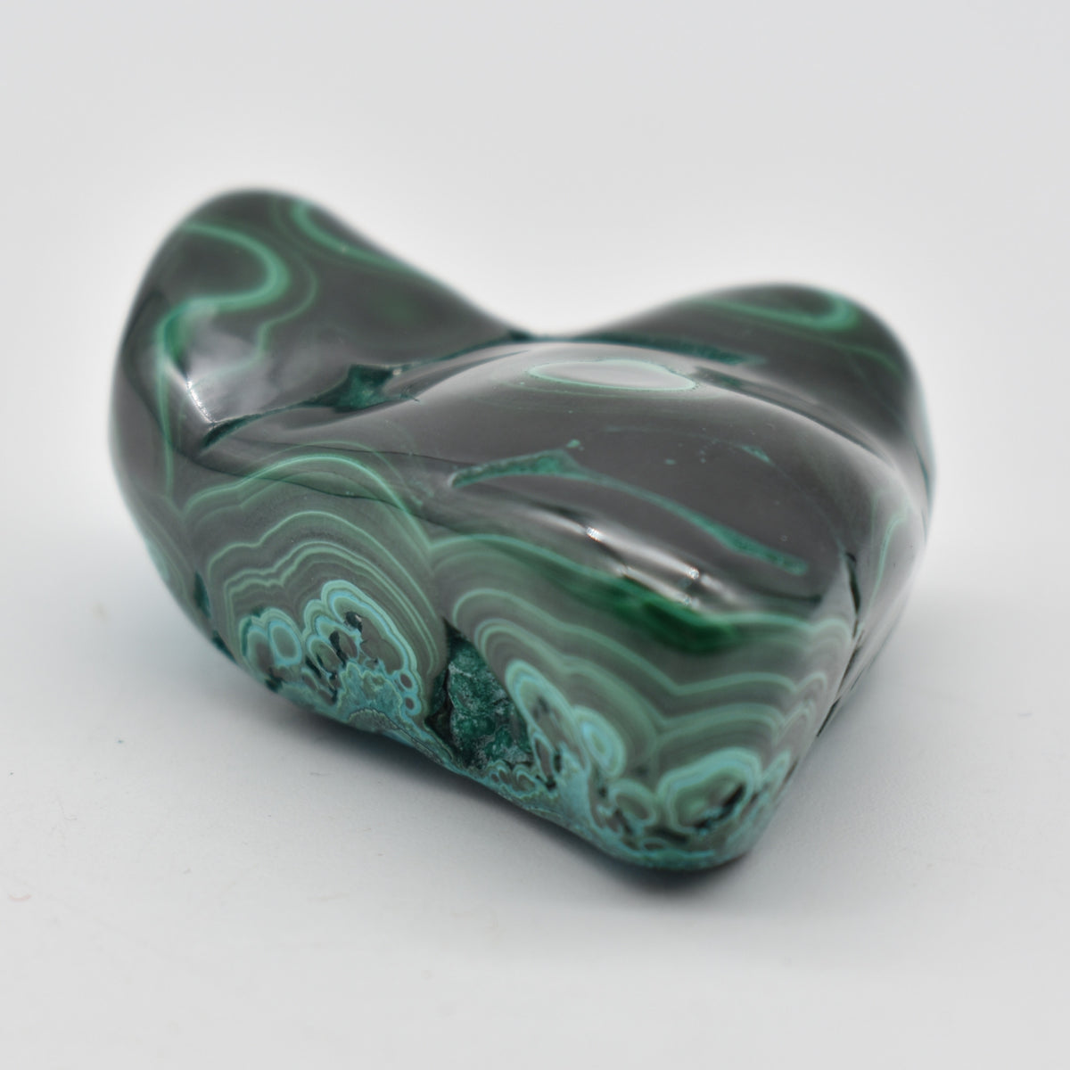 Malacolla Malachite Chrysocolla Polished Crystal Freeform from Congo - 126 grams - 1 Count - #08