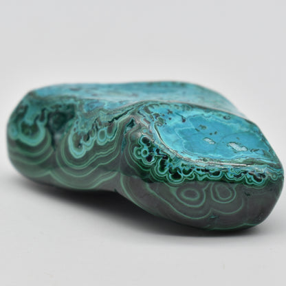Malacolla Malachite Chrysocolla Polished Crystal Freeform from Congo - 126 grams - 1 Count - #08