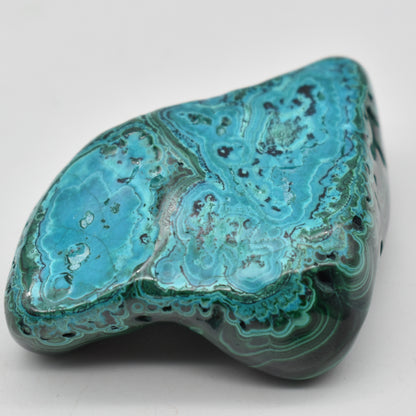 Malacolla Malachite Chrysocolla Polished Crystal Freeform from Congo - 126 grams - 1 Count - #08