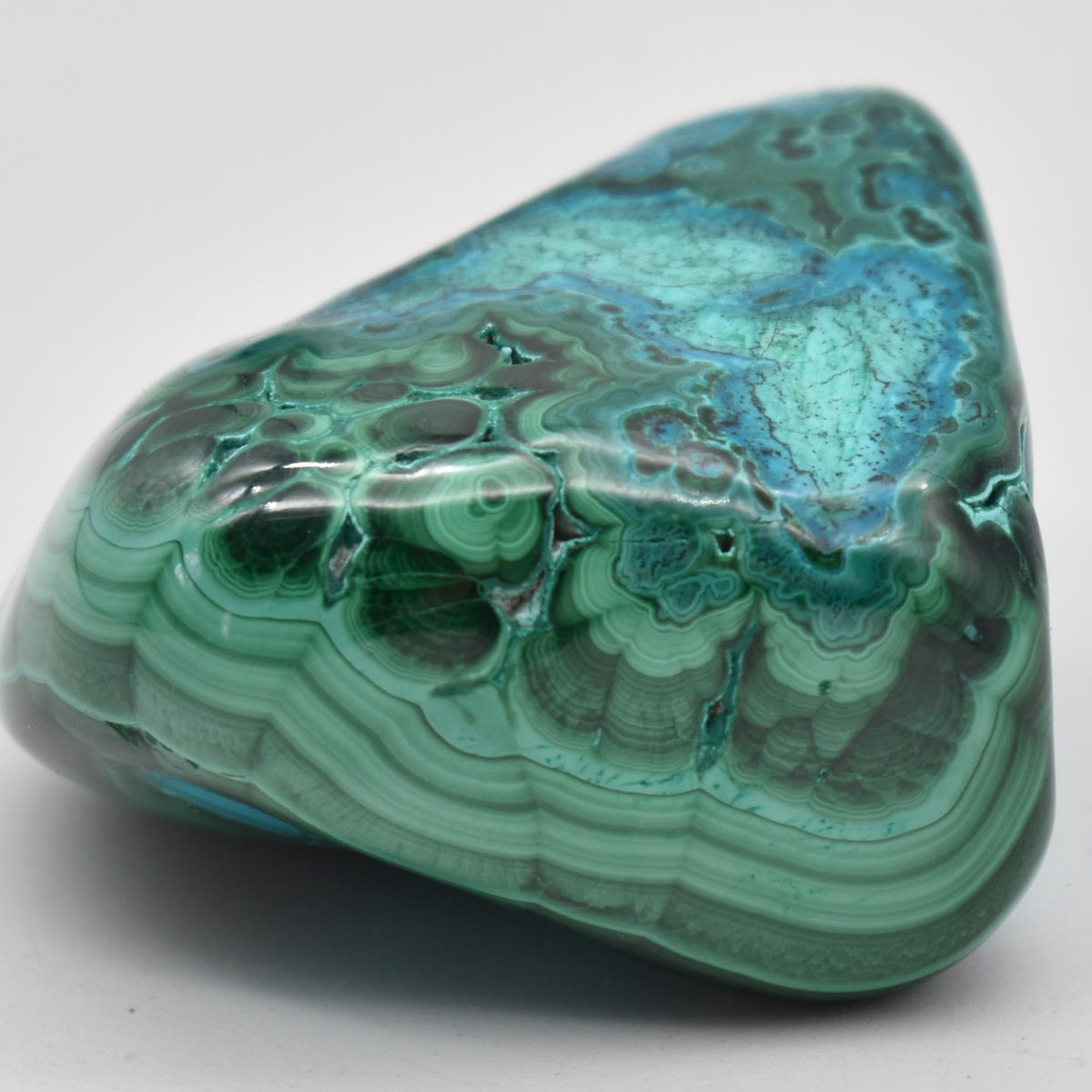 Malacolla Malachite Chrysocolla Polished Crystal Freeform from Congo - 152 grams - 1 Count - #13