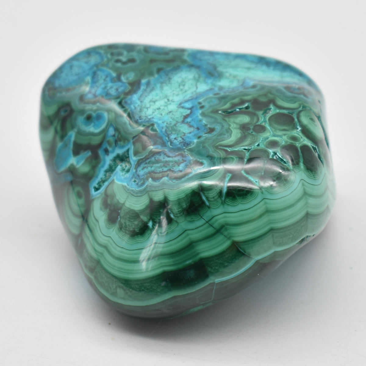 Malacolla Malachite Chrysocolla Polished Crystal Freeform from Congo - 152 grams - 1 Count - #13